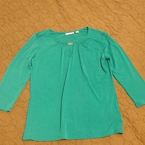 Teal NY&C 3/4 length top